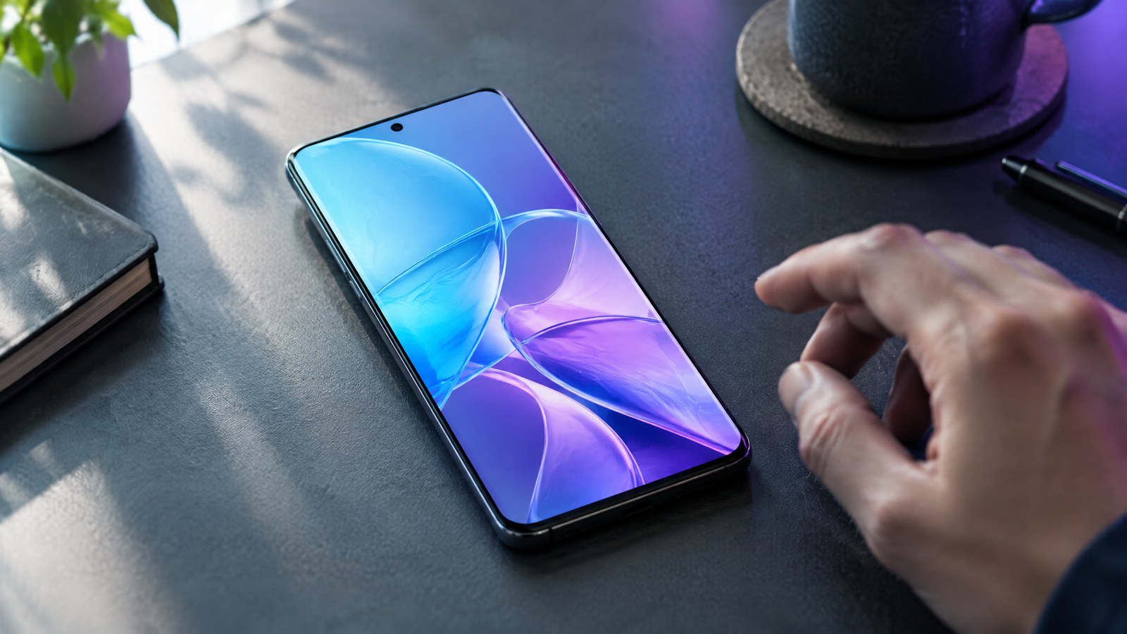AI-generated editorial illustration of a generic phone, not an actual ColorOS screenshot.