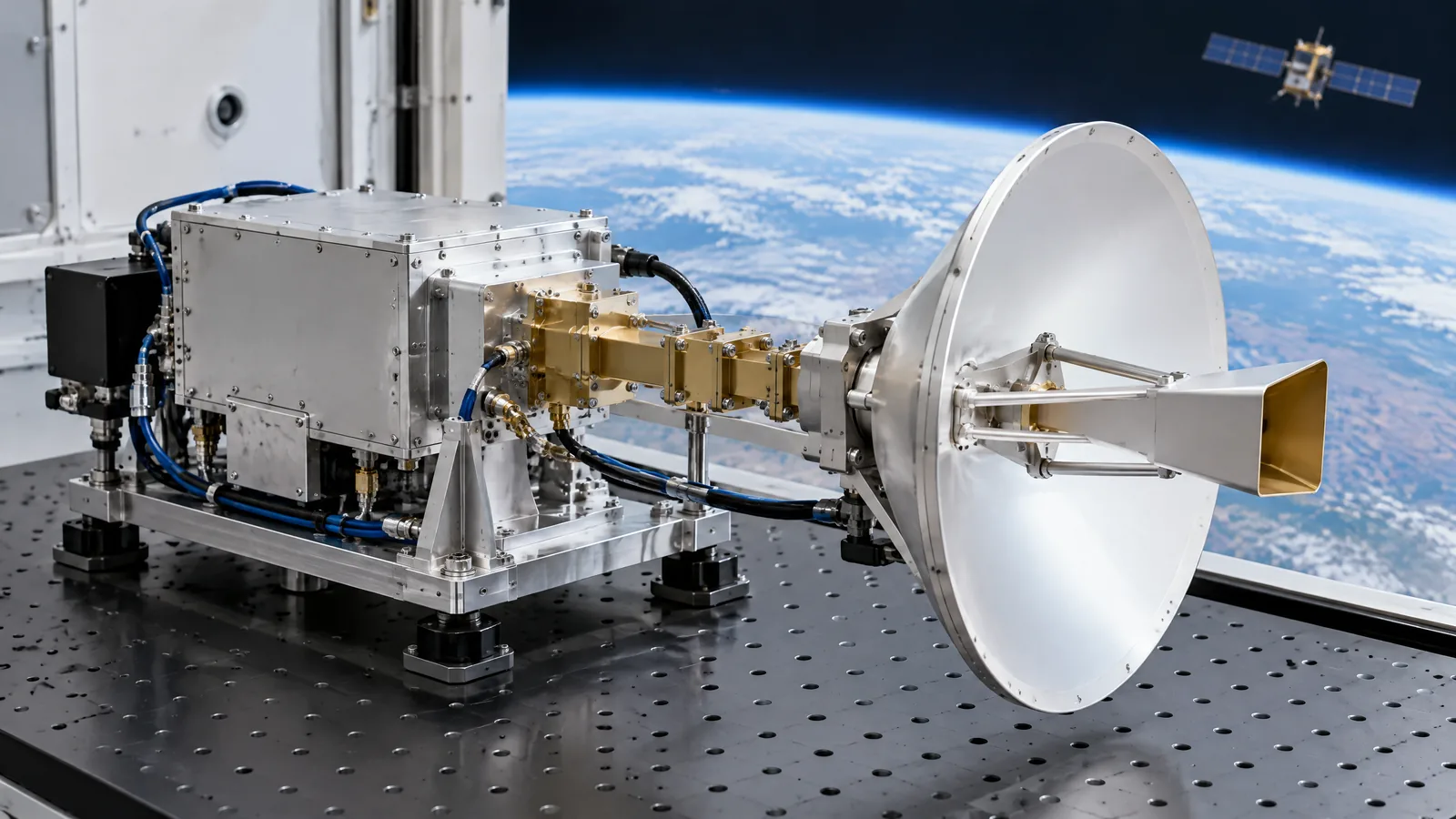 Illustrative AI-generated editorial scene showing Advanced Microwave Sounding Unit-A (AMSU-A) in a generic education context.