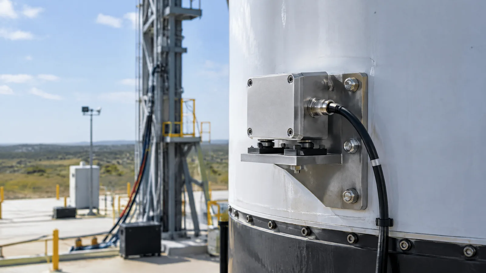 Illustrative AI-generated editorial scene showing Launch-vehicle accelerometer for inertial motion in a generic education context.